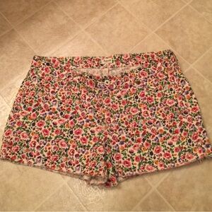 Madewell floral print canvas shorts